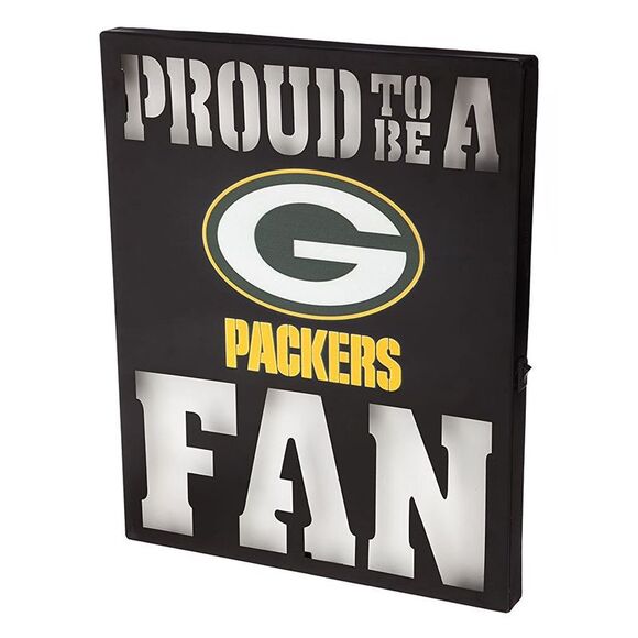 Green Bay Packers Metal LED Light Up Wall Art - Picture 1 of 1